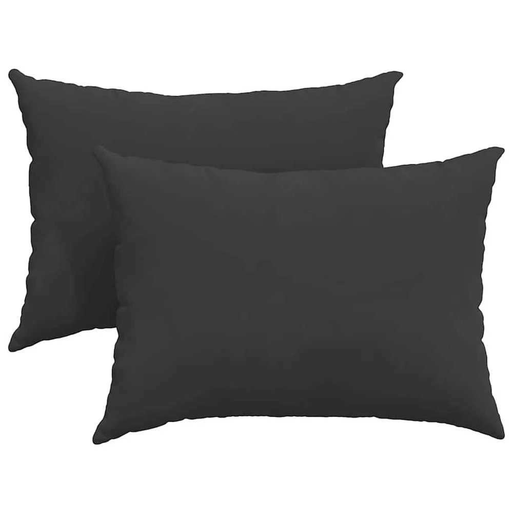 Sofa Pagalvės 2 vnt. audinys Juoda 70 x 50 cm