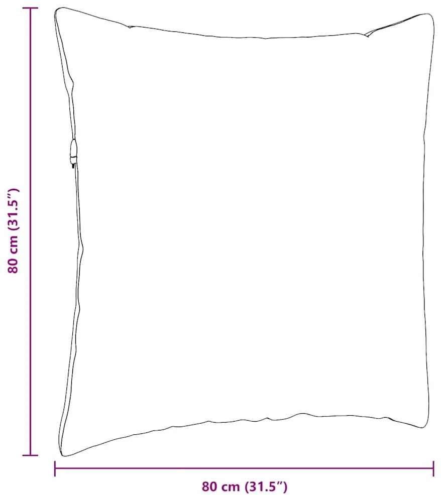 Sofa Pagalvės 2 vnt. audinys Juoda 80 x 80 cm