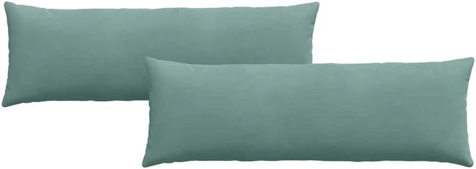 Sofa Pagalvės 2 pcs Jūrinė žalia 120 x 40 cm Kordūrinis audinys