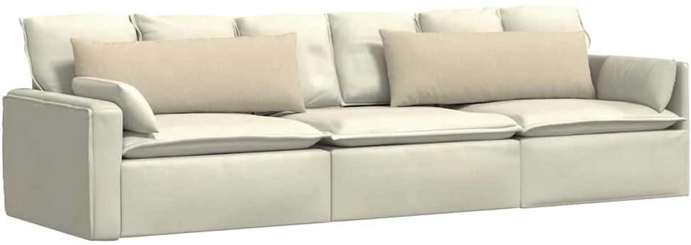 Sofa Pagalvės 2 vnt. audinys Kreminė 120 x 40 cm