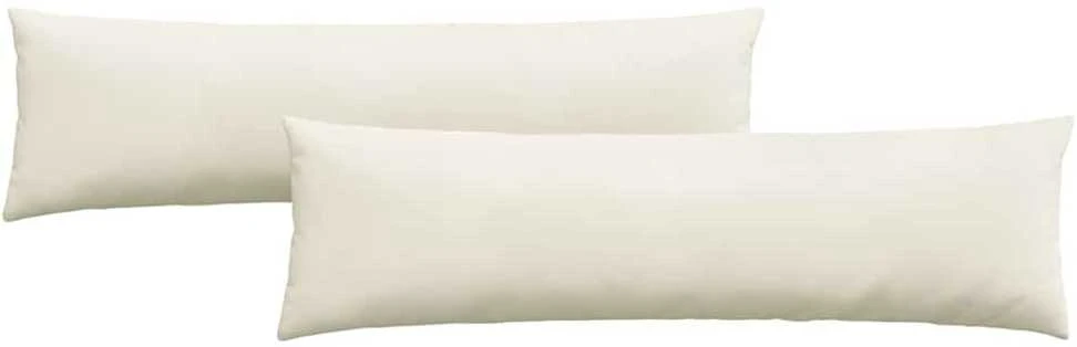 Sofa Pagalvės 2 pcs Kreminė 145 x 40 cm Kordūrinis audinys