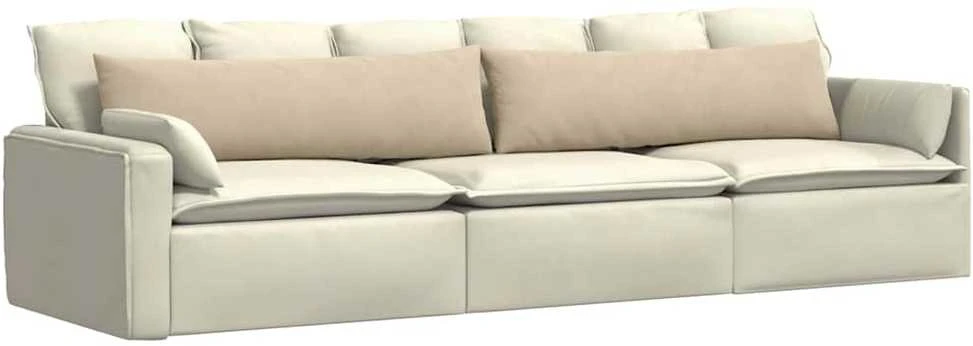 Sofa Pagalvės 2 vnt. audinys Kreminė 145 x 40 cm