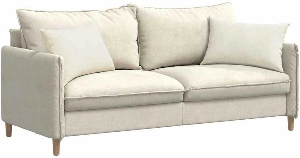 Sofa Pagalvės 2 pcs Kreminė 60 x 40 cm Kordūrinis audinys