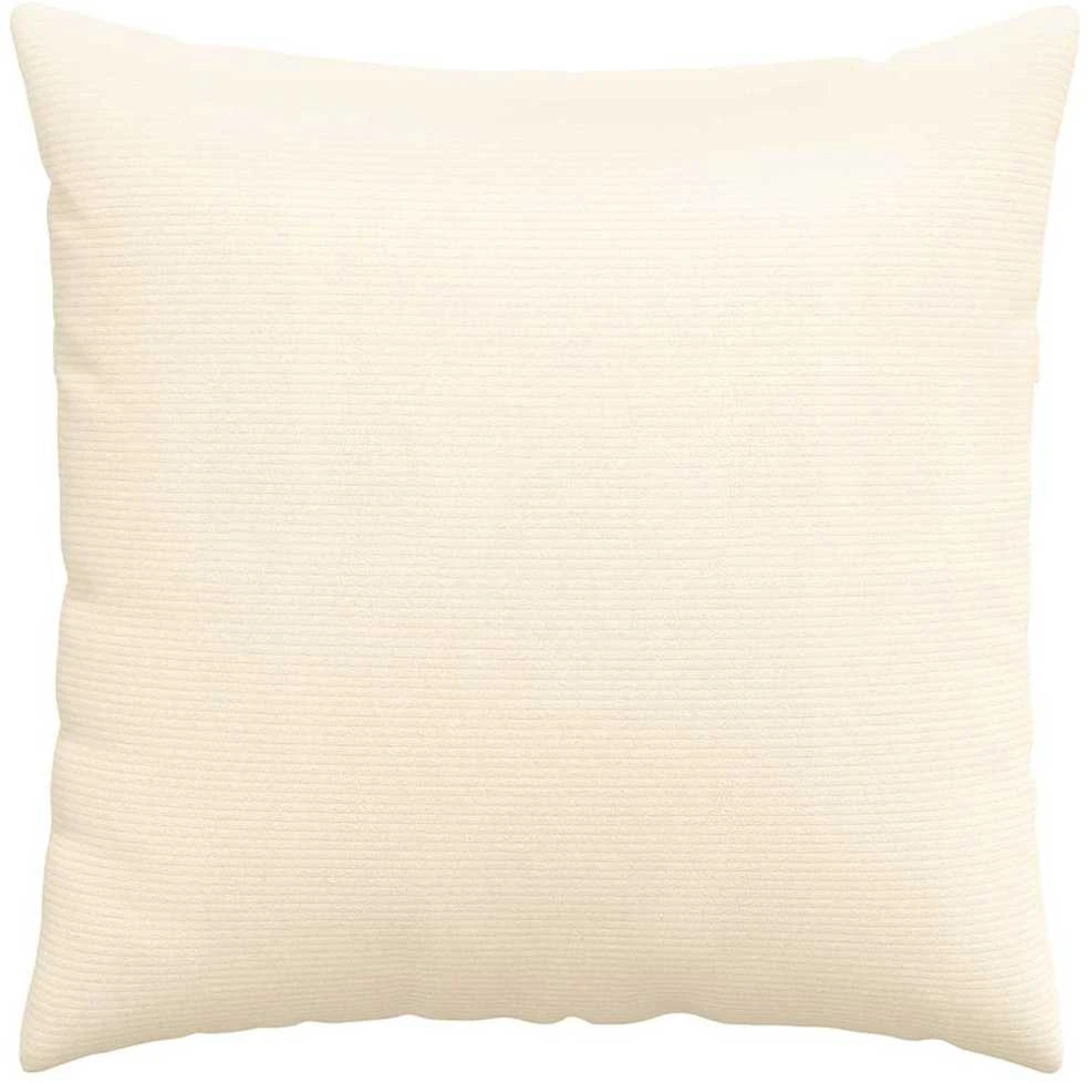 Sofa Pagalvės 2 pcs Kreminė 60 x 60 cm Kordūrinis audinys