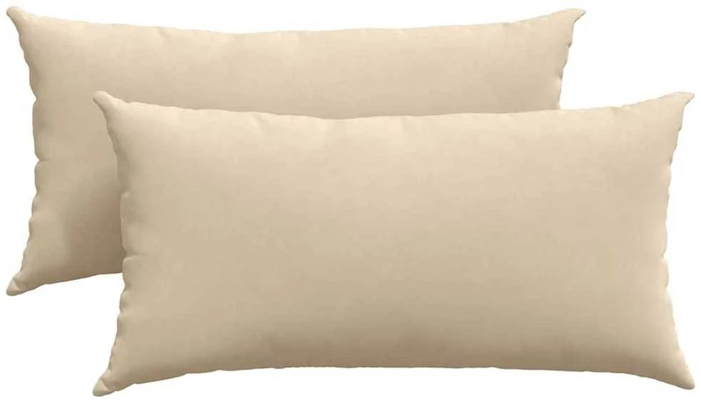 Sofa Pagalvės 2 vnt. audinys Kreminė 80 x 40 cm