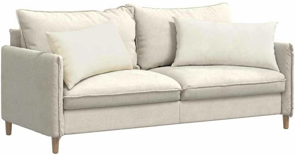 Sofa Pagalvės 2 pcs Kreminė 80 x 40 cm Kordūrinis audinys
