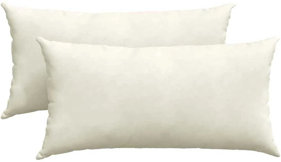 Sofa Pagalvės 2 pcs Kreminė 80 x 40 cm Kordūrinis audinys