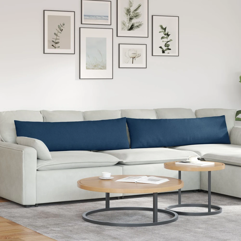 Sofa Pagalvės 2 vnt. audinys Mėlyna 145 x 40 cm