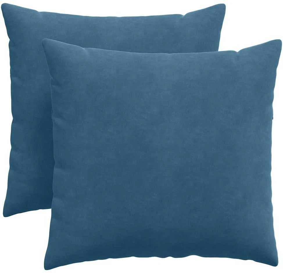 Sofa Pagalvės 2 pcs Mėlyna 45 x 45 cm Kordūrinis audinys