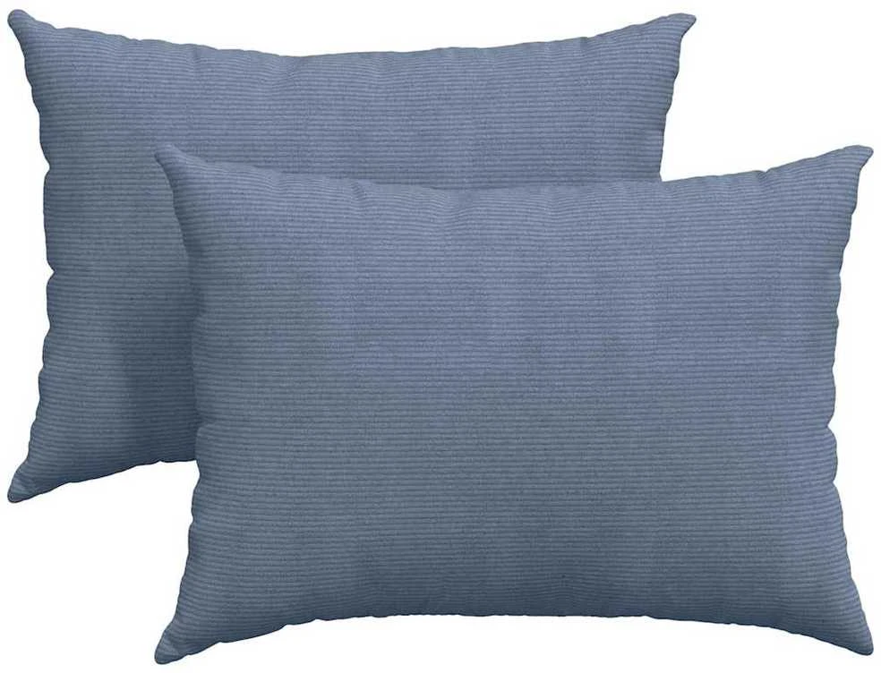 Sofa Pagalvės 2 pcs Mėlyna 70 x 50 cm Kordūrinis audinys