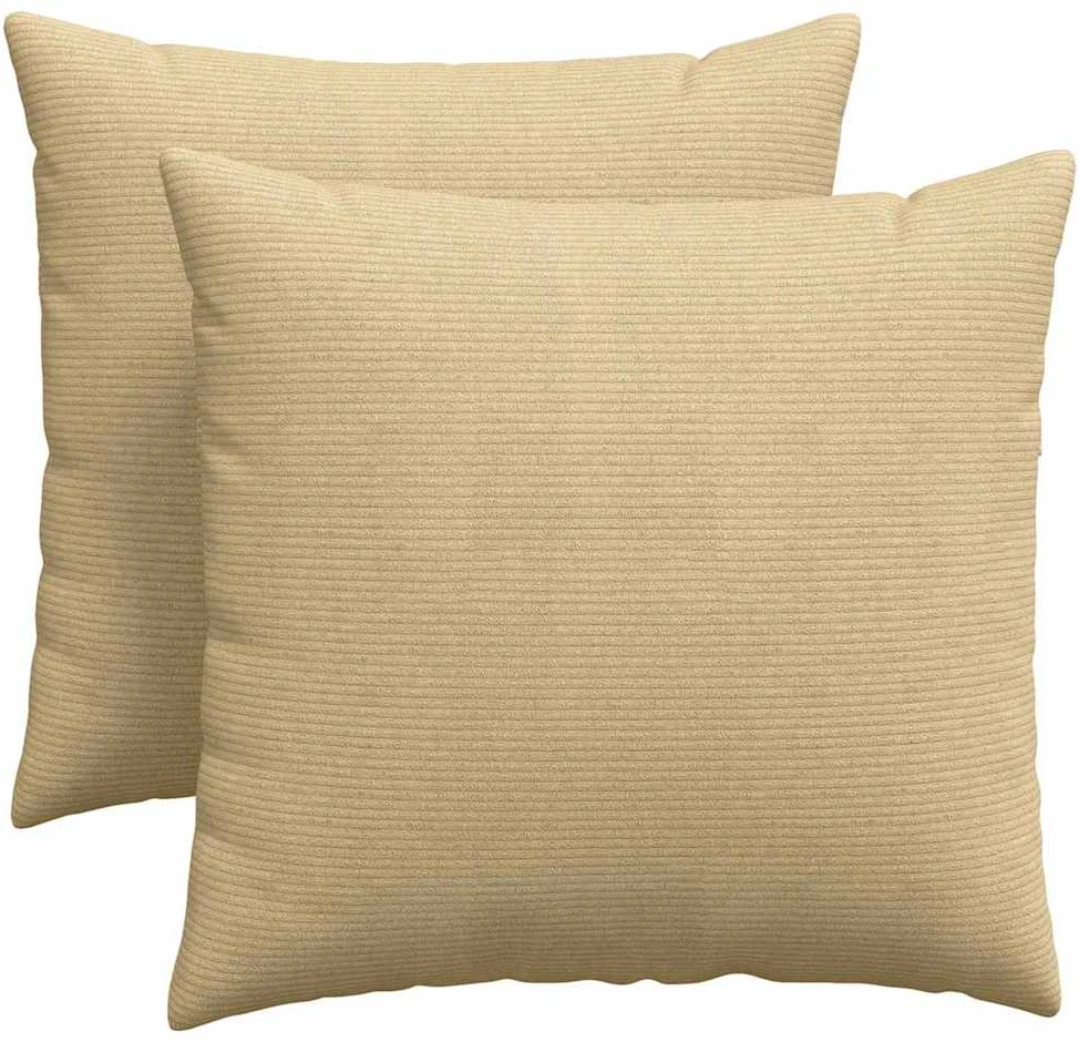 Sofa Pagalvės 2 pcs Pilkai žalia 45 x 45 cm Kordūrinis audinys
