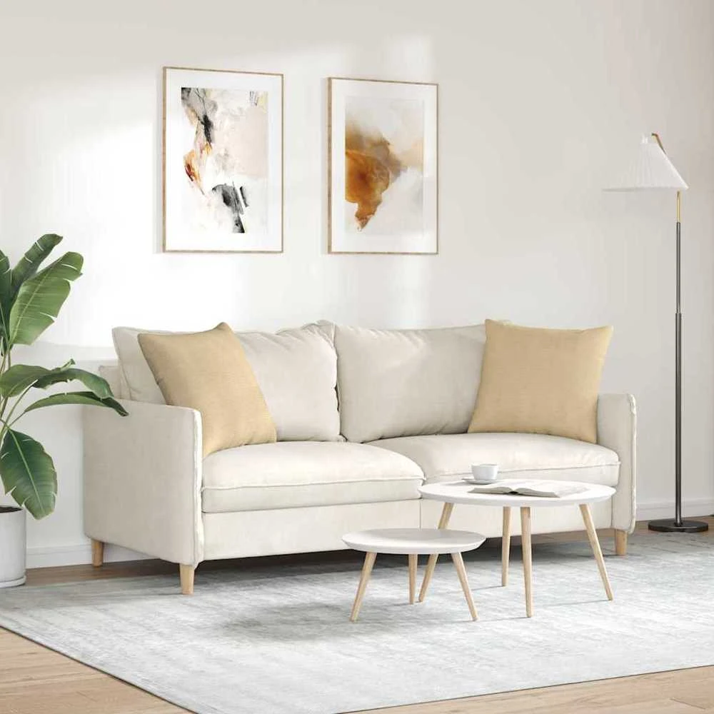 Sofa Pagalvės 2 pcs Pilkai žalia 50 x 50 cm Kordūrinis audinys