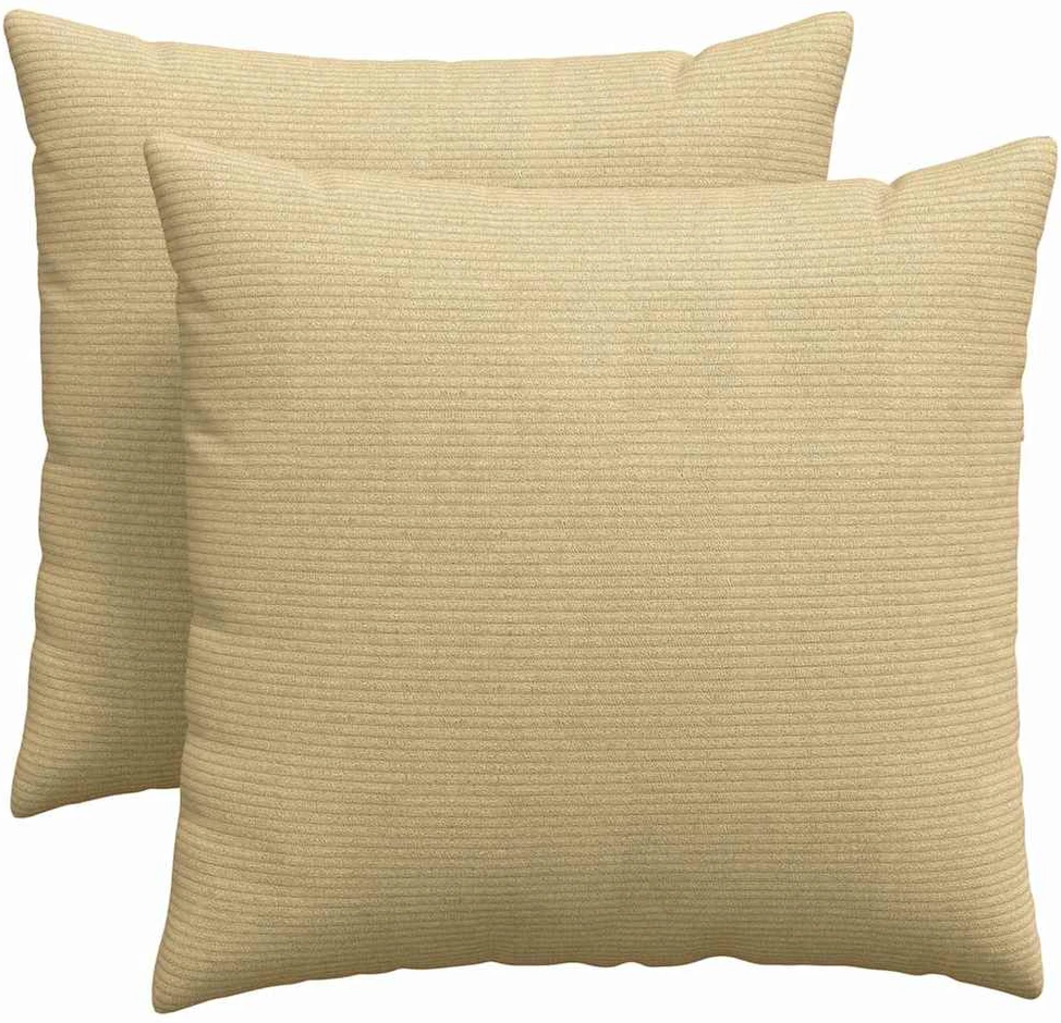 Sofa Pagalvės 2 pcs Pilkai žalia 50 x 50 cm Kordūrinis audinys