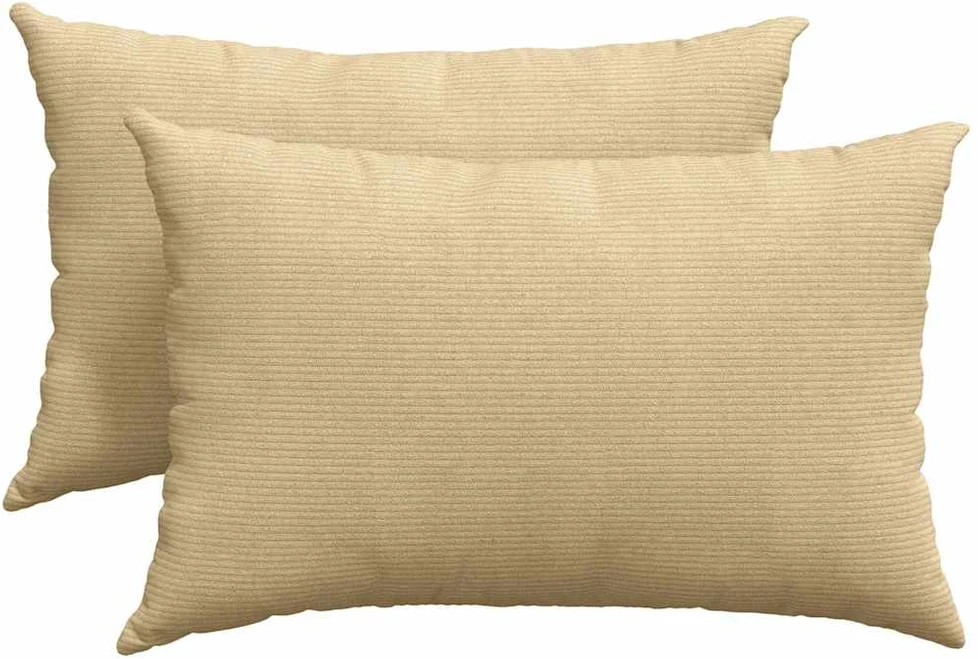 Sofa Pagalvės 2 pcs Pilkai žalia 60 x 40 cm Kordūrinis audinys