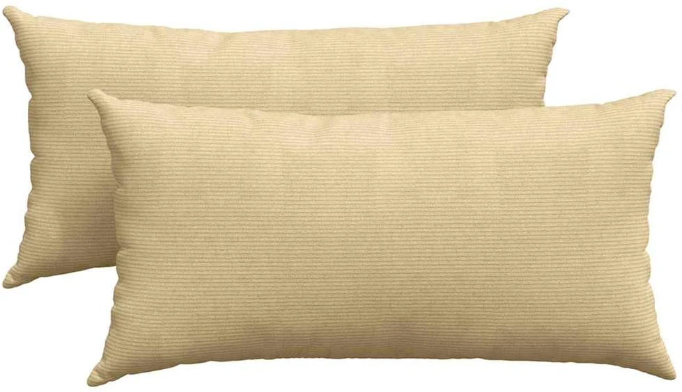 Sofa Pagalvės 2 pcs Pilkai žalia 80 x 40 cm Kordūrinis audinys