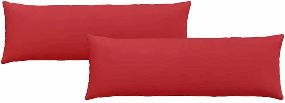 Sofa Pagalvės 2 vnt. audinys Raudona 120 x 40 cm