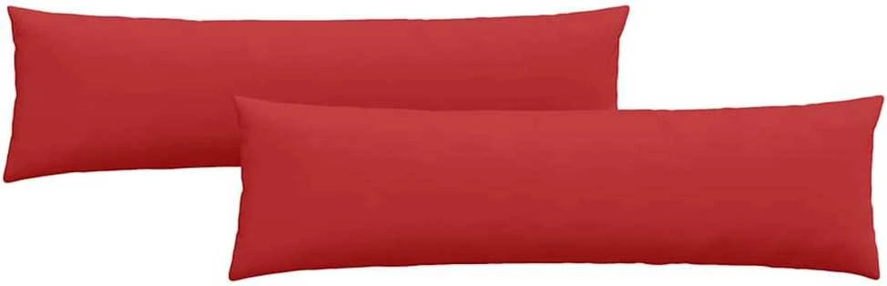 Sofa Pagalvės 2 vnt. audinys Raudona 145 x 40 cm