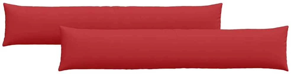 Sofa Pagalvės 2 vnt. audinys Raudona 200 x 40 cm