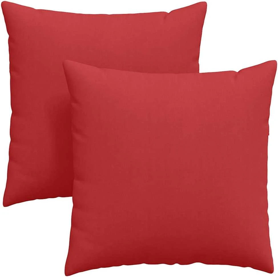 Sofa Pagalvės 2 vnt. audinys Raudona 80 x 80 cm