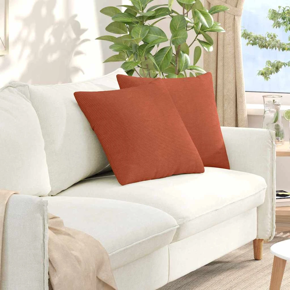 Sofa Pagalvės 2 vnt. Raudona oranžinė 50 x 50 cm