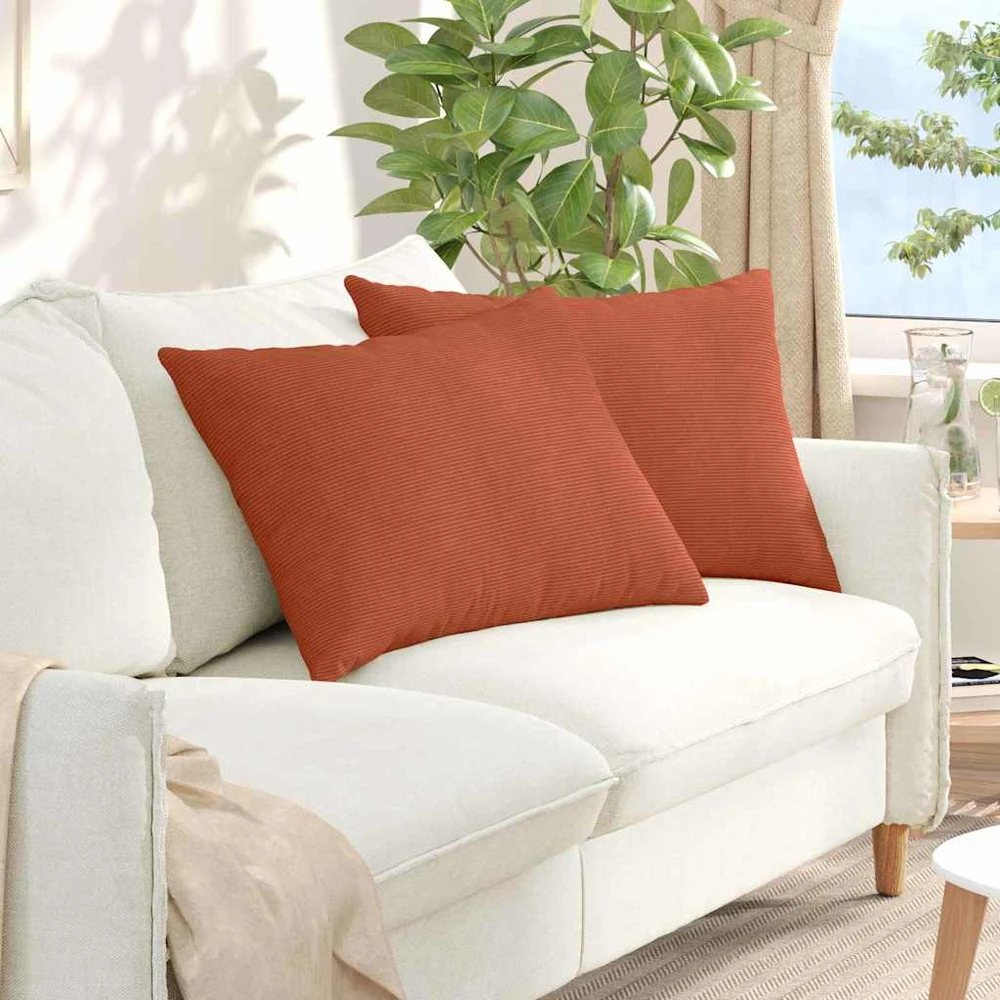 Sofa Pagalvės 2 pcs Raudona oranžinė 70 x 50 cm