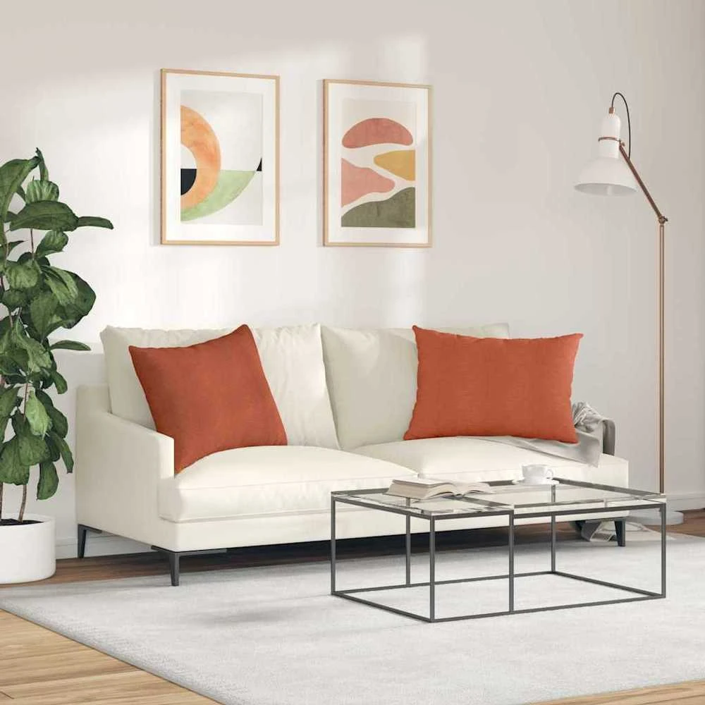 Sofa Pagalvės 2 pcs Raudona oranžinė 70 x 50 cm
