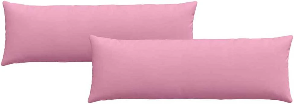 Sofa Pagalvės 2 vnt. audinys Rožinė 120 x 40 cm