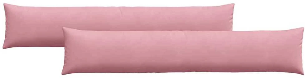 Sofa Pagalvės 2 pcs Rožinė 200 x 40 cm Kordūrinis audinys