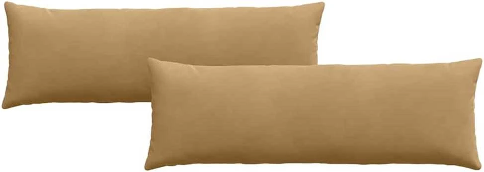 Sofa Pagalvės 2 pcs Ruda 120 x 40 cm Kordūrinis audinys