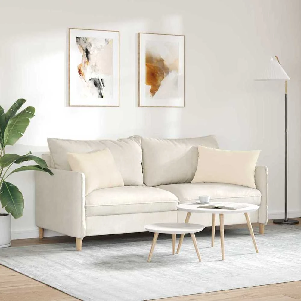 Sofa Pagalvės 2 vnt. audinys Smėlio 60 x 40 cm