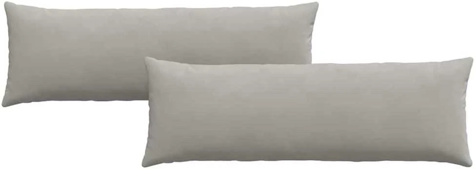 Sofa Pagalvės 2 vnt. audinys Šviesiai pilka 120 x 40 cm