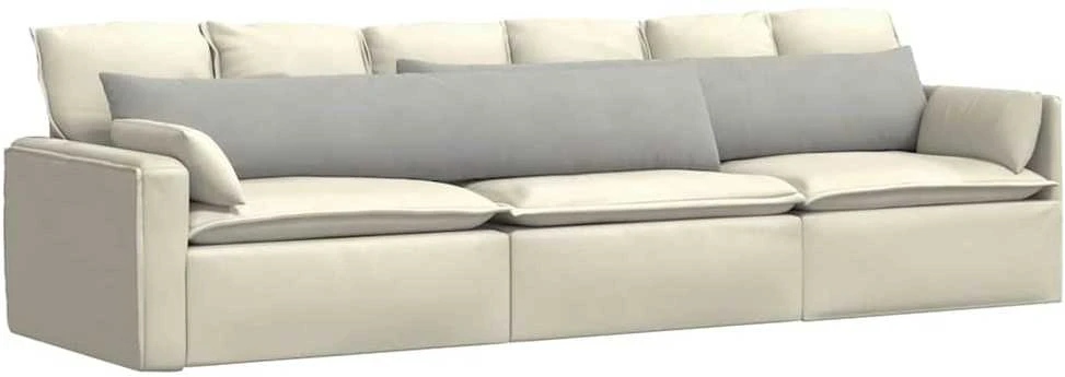 Sofa Pagalvės 2 vnt. audinys Šviesiai pilka 200 x 40 cm