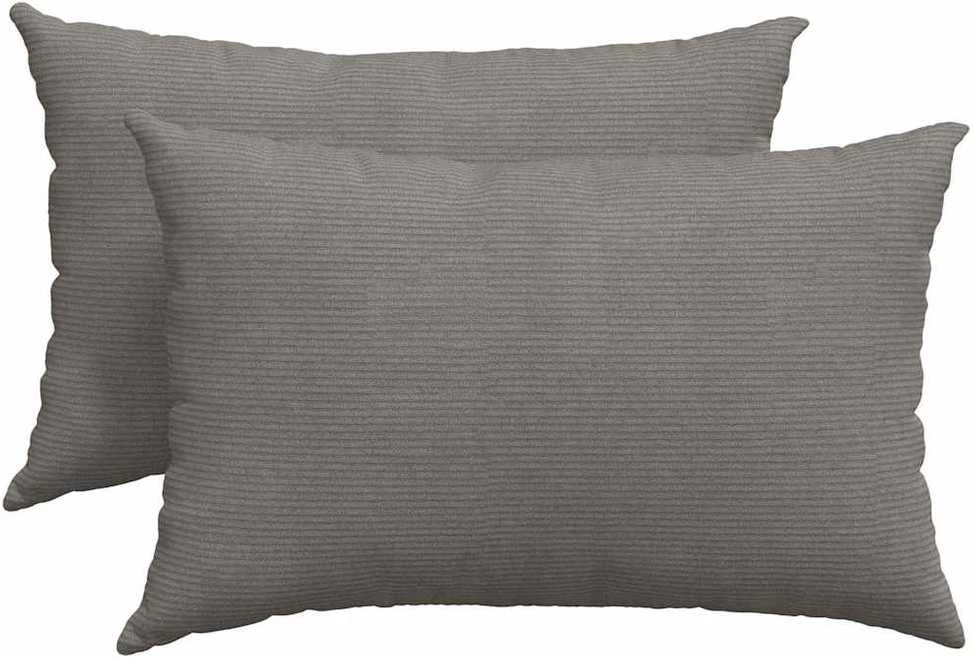 Sofa Pagalvės 2 pcs Šviesiai pilka 60 x 40 cm
