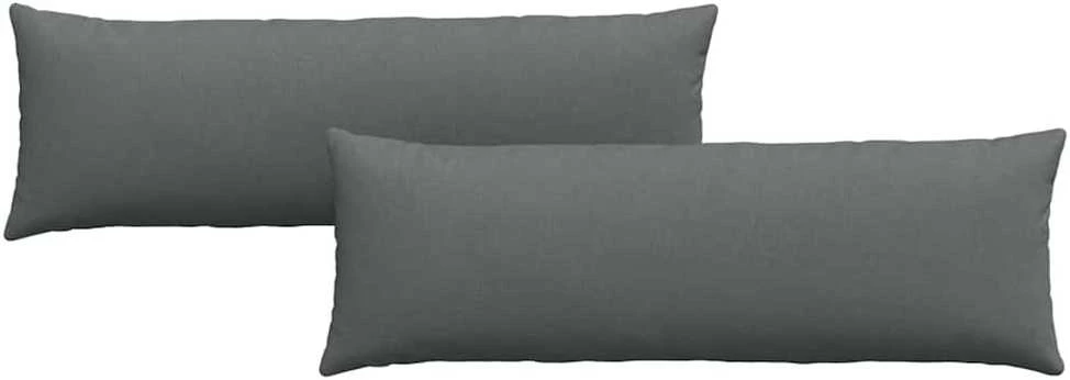 Sofa Pagalvės 2 vnt. audinys Tamsiai pilka 120 x 40 cm