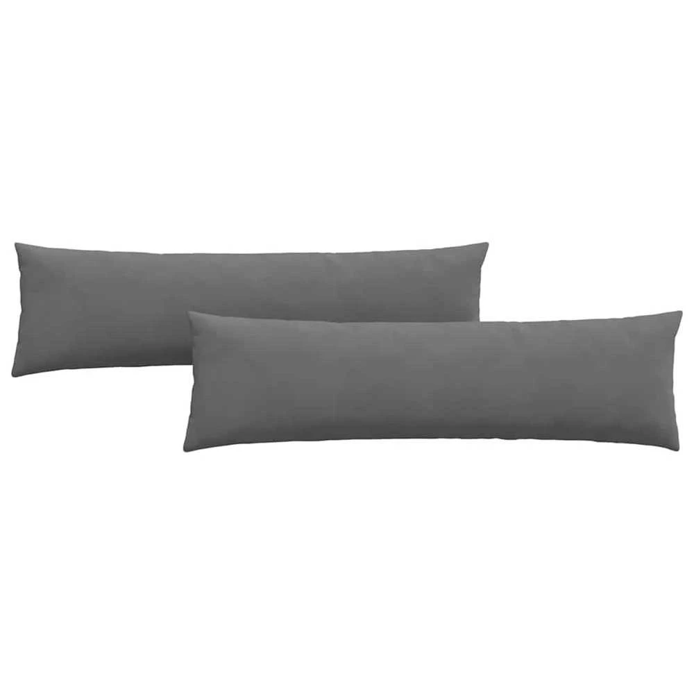 Sofa Pagalvės 2 vnt. audinys Tamsiai pilka 145 x 40 cm