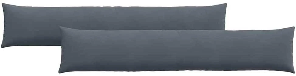 Sofa Pagalvės 2 pcs Tamsiai pilka 200 x 40 cm