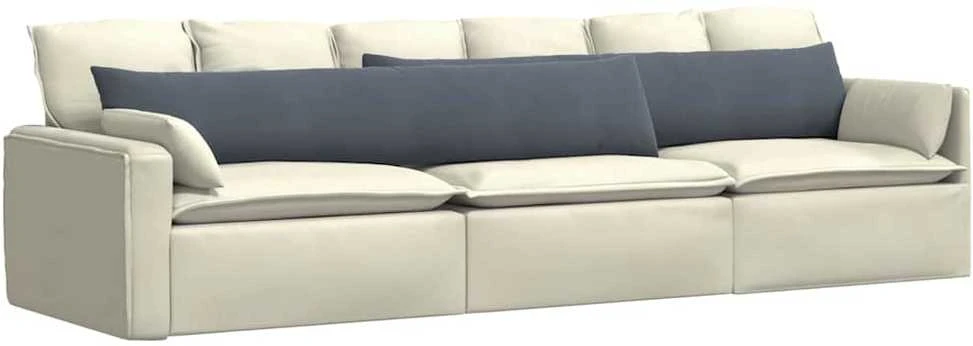 Sofa Pagalvės 2 pcs Tamsiai pilka 200 x 40 cm