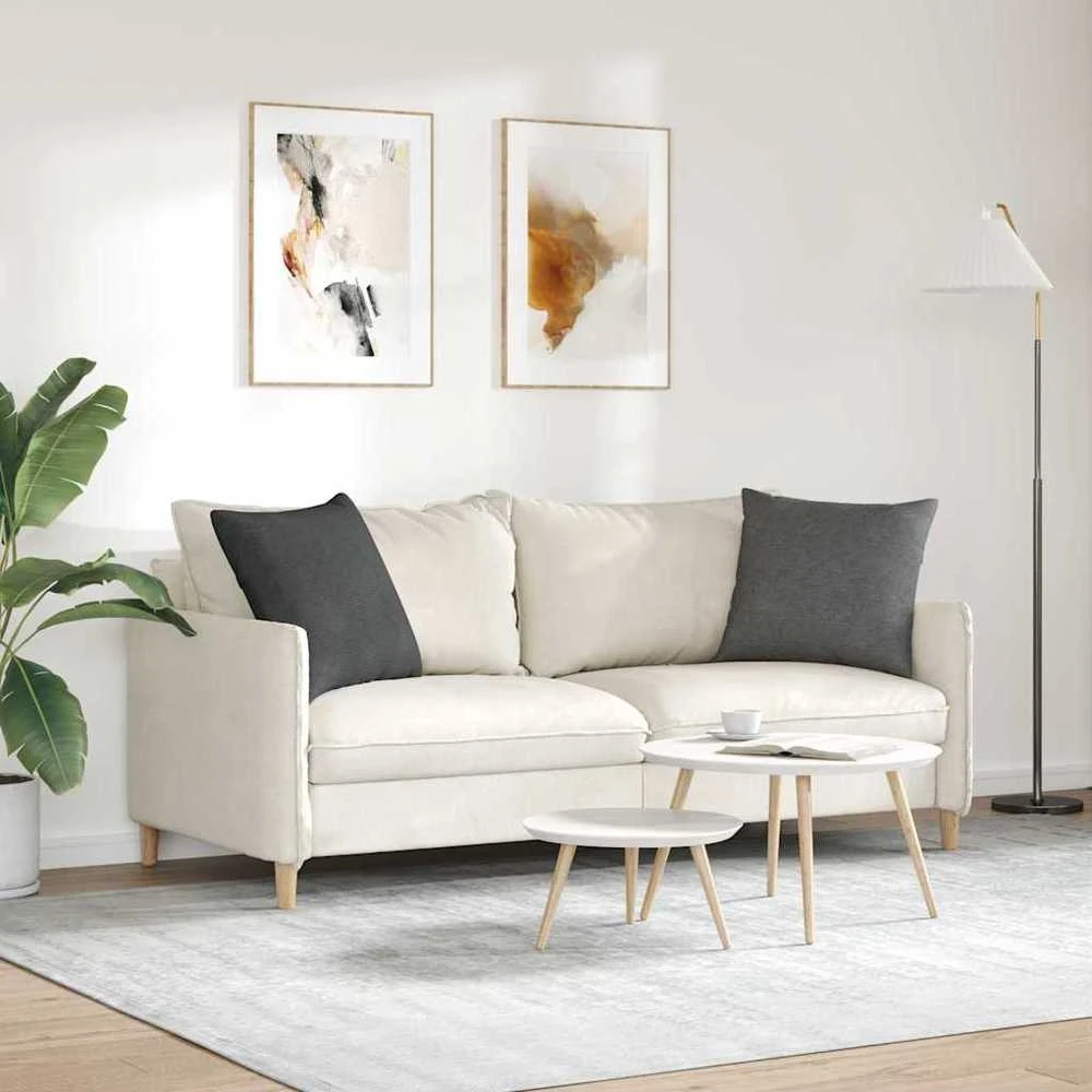 Sofa Pagalvės 2 pcs Tamsiai pilka 50 x 50 cm Kordūrinis audinys