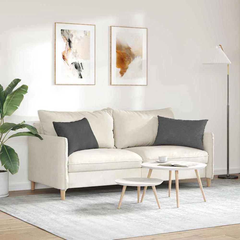 Sofa Pagalvės 2 pcs Tamsiai pilka 60 x 40 cm Kordūrinis audinys