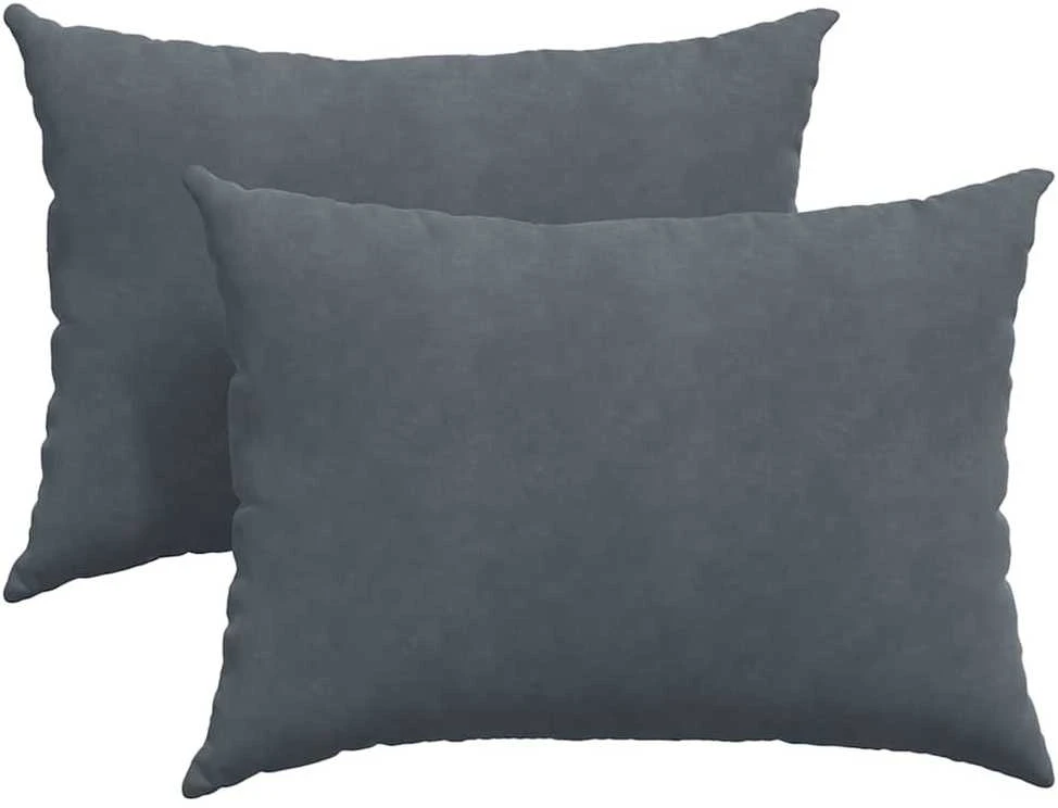 Sofa Pagalvės 2 vnt. Tamsiai pilka 70 x 50 cm Kordūrinis audinys