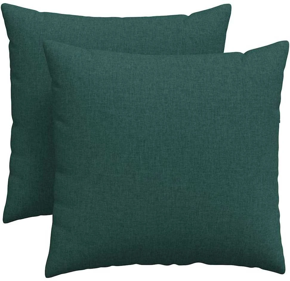 Sofa Pagalvės 2 vnt. audinys Tamsiai žalia 45 x 45 cm