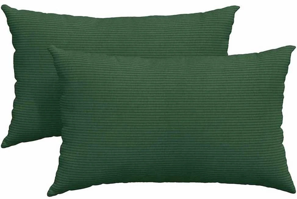 Sofa Pagalvės 2 pcs Tamsiai žalia 50 x 30 cm Kordūrinis audinys
