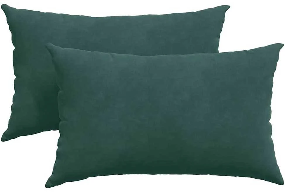 Sofa Pagalvės 2 pcs Tamsiai žalia 50 x 30 cm Kordūrinis audinys