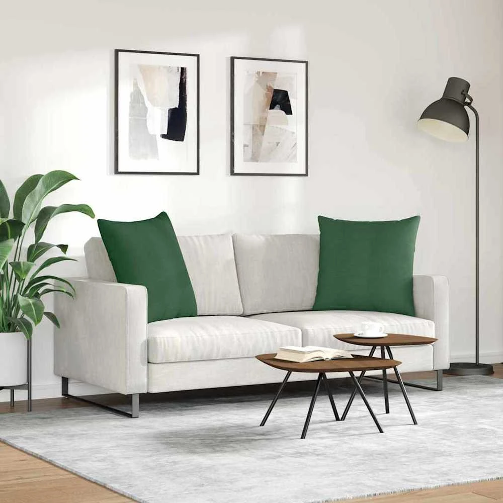 Sofa Pagalvės 2 vnt. Kordūrinis audinys Tamsiai žalia