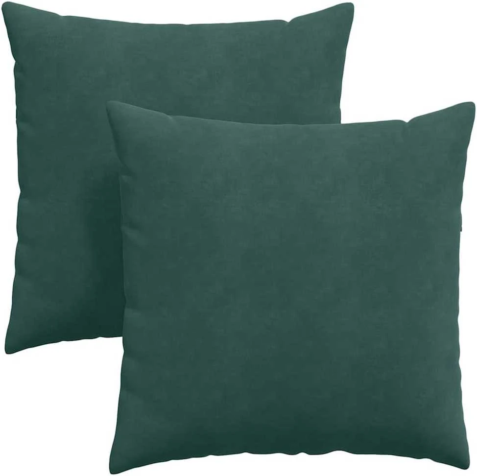 Sofa Pagalvės 2 pcs Tamsiai žalia 80 x 80 cm Kordūrinis audinys