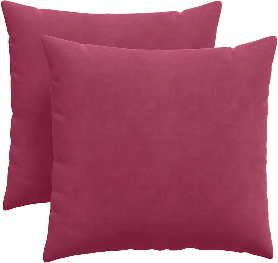 Sofa Pagalvės 2 pcs Vyno raudona 45 x 45 cm Kordūrinis audinys