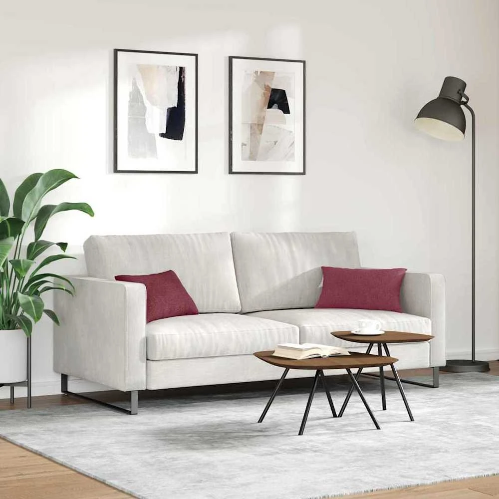 Sofa Pagalvės 2 vnt. audinys Vyno raudona 50 x 30 cm