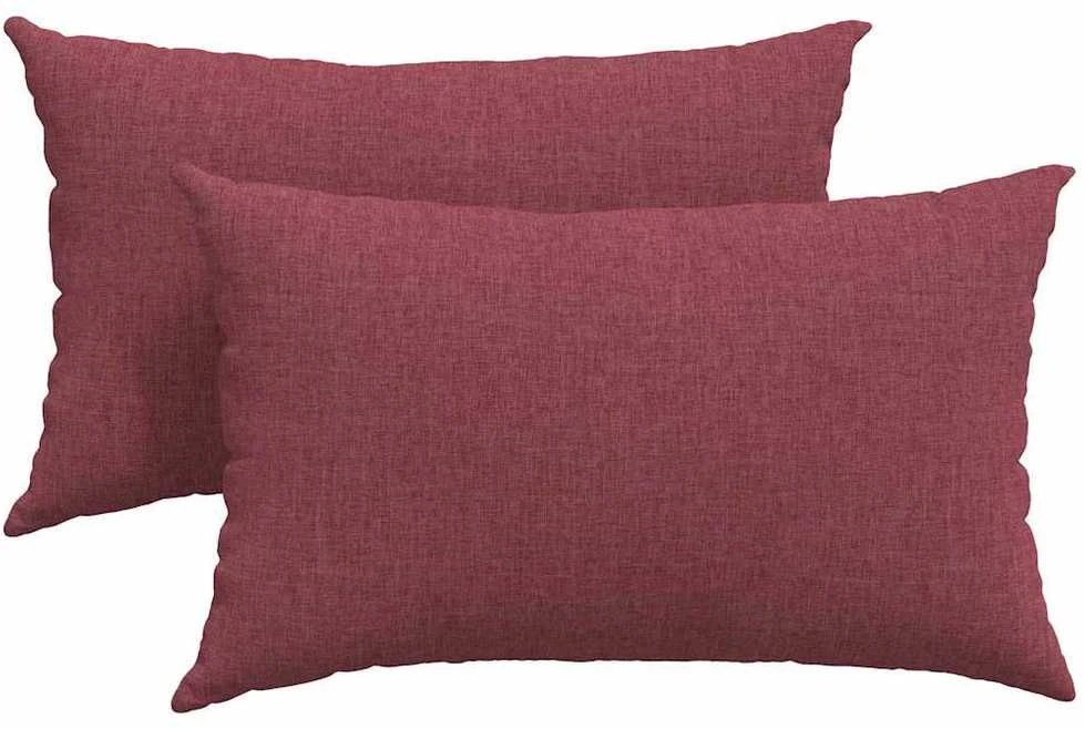 Sofa Pagalvės 2 vnt. audinys Vyno raudona 50 x 30 cm