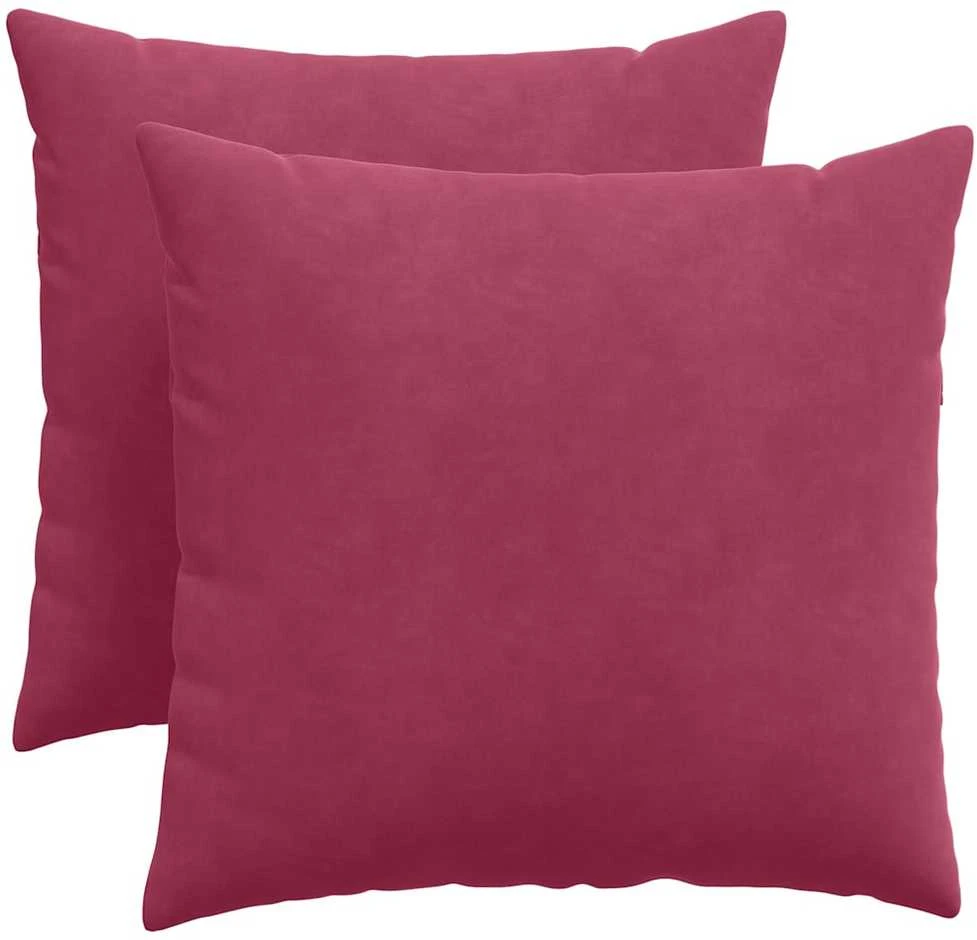 Sofa Pagalvės 2 pcs Vyno raudona 50 x 50 cm Kordūrinis audinys