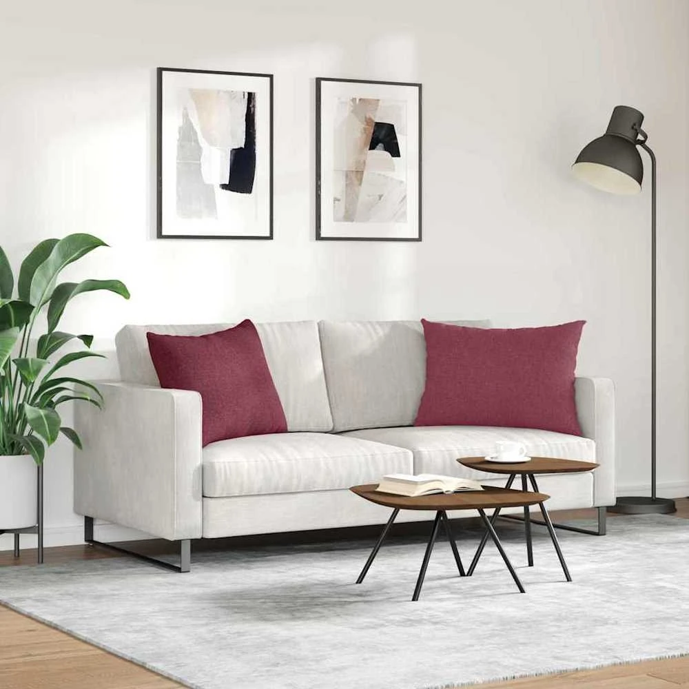 Sofa Pagalvės 2 vnt. audinys Vyno raudona 70 x 50 cm